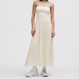 Lululemon 2 in 1 Maxi Dress Light Ivory Size Small NWT
